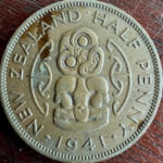 LOT 41 OBV - 1941 New Zealand Half Penny. MS62.